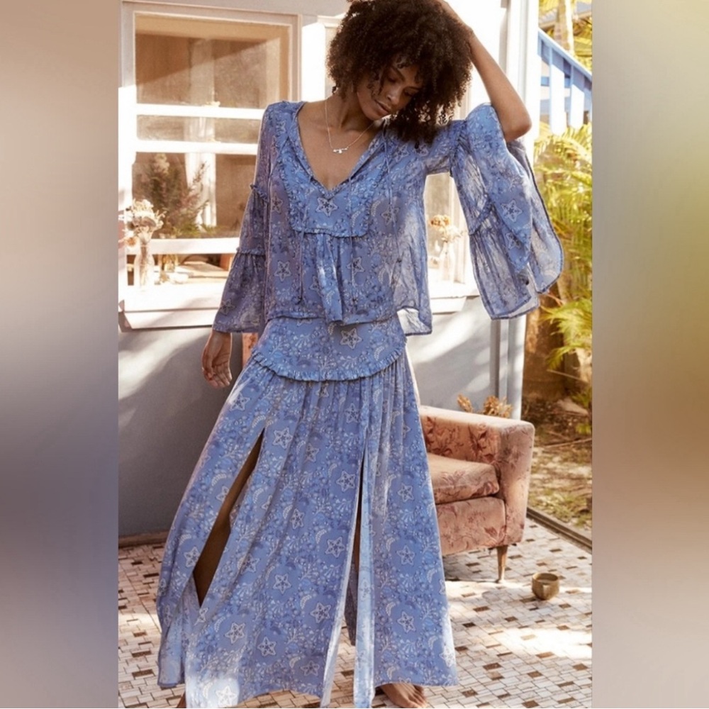 Spell Celestial Blouse Blue Size S - image 3